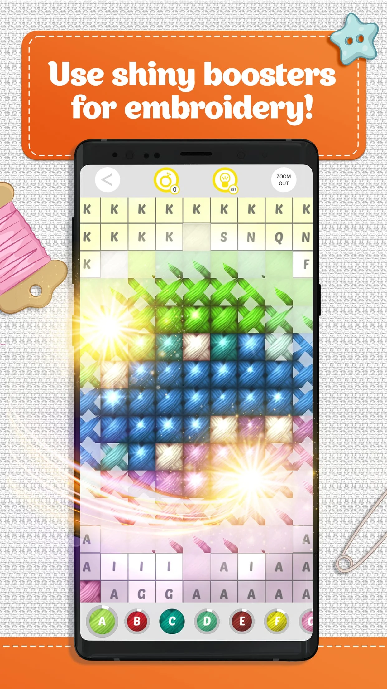 Cross Stitch Coloring Art Screenshot 2