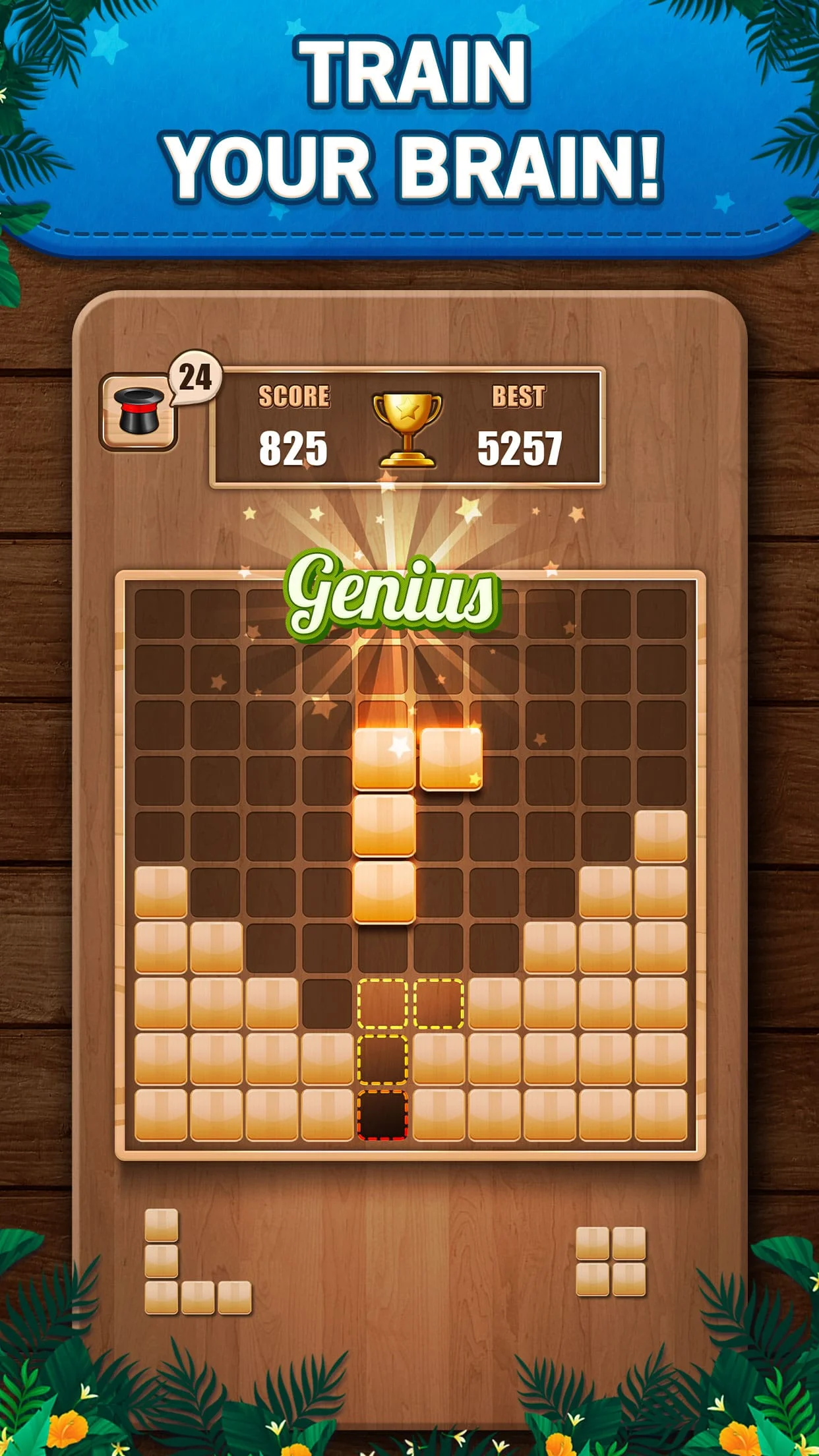 Wooden 100 Block Puzzle Game Screenshot 1