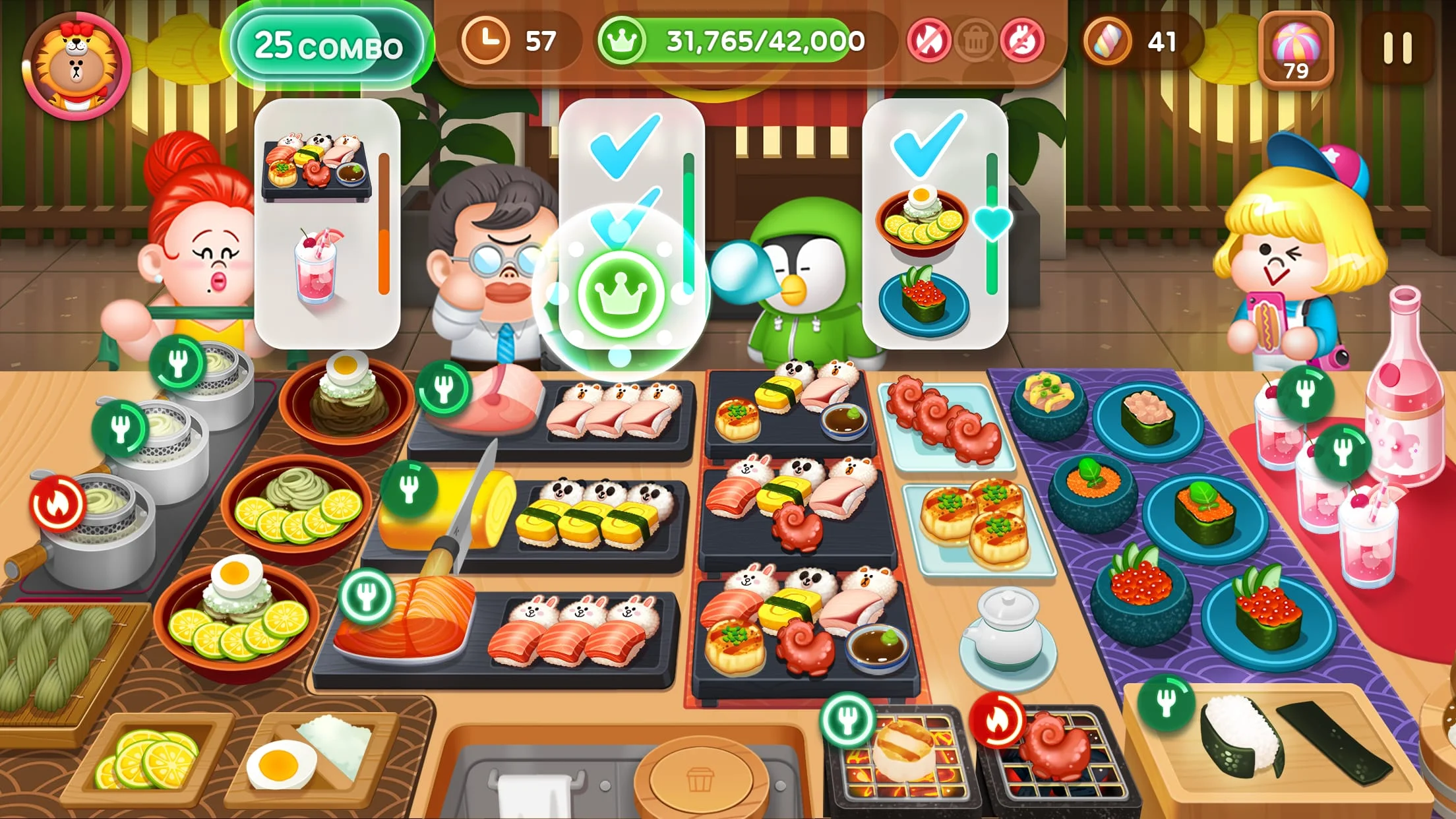 LINE CHEF A cute cooking game! Screenshot 2