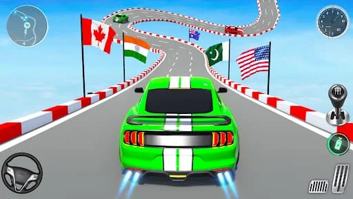 Muscle Car Stunts - Ramp Car Screenshot 1