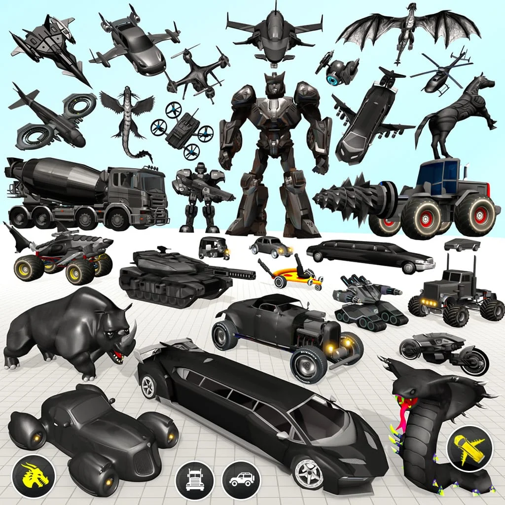 Limo Robot Car Game:Robot Game Screenshot 1