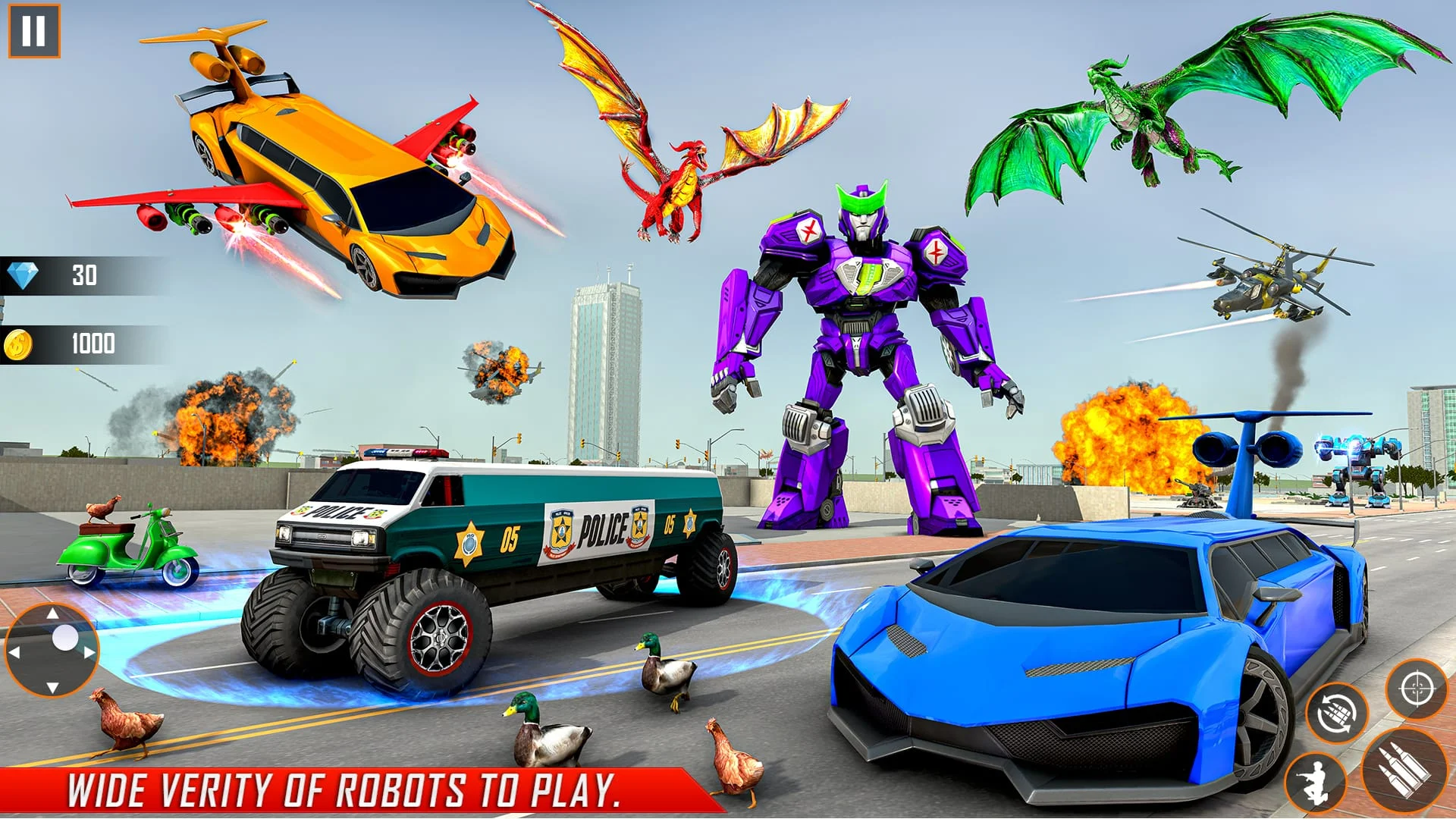 Limo Robot Car Game:Robot Game Screenshot 3
