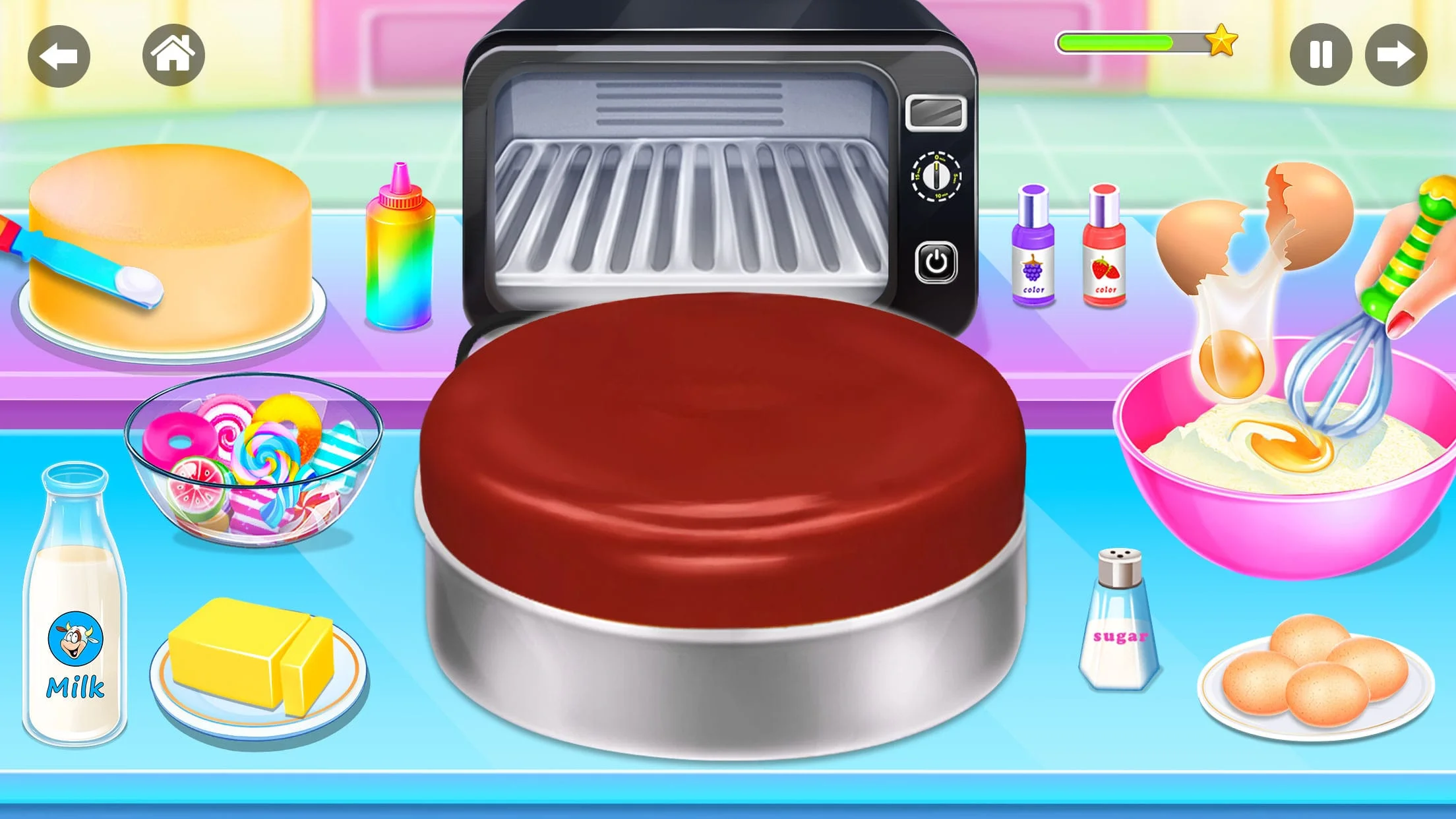 Sweet Bakery: Baking Cake Game Screenshot 1