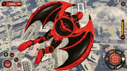 Flying Bat Robot Bike Game Screenshot 1