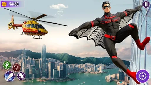 Flying Bat Robot Bike Game Screenshot 2