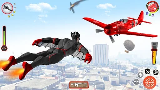 Flying Bat Robot Bike Game Screenshot 4