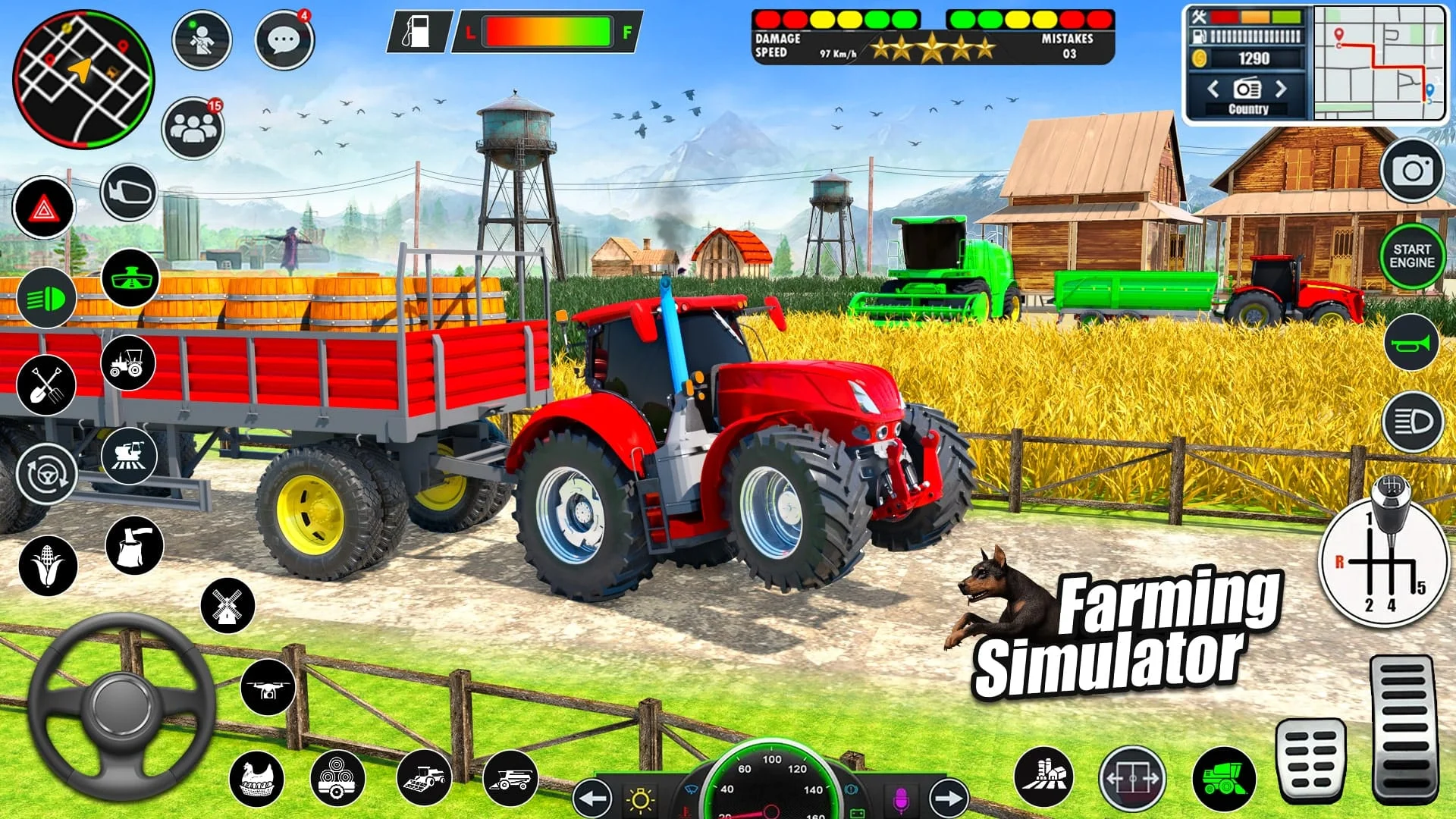 Indian Farming Tractor Game 3D Screenshot 2