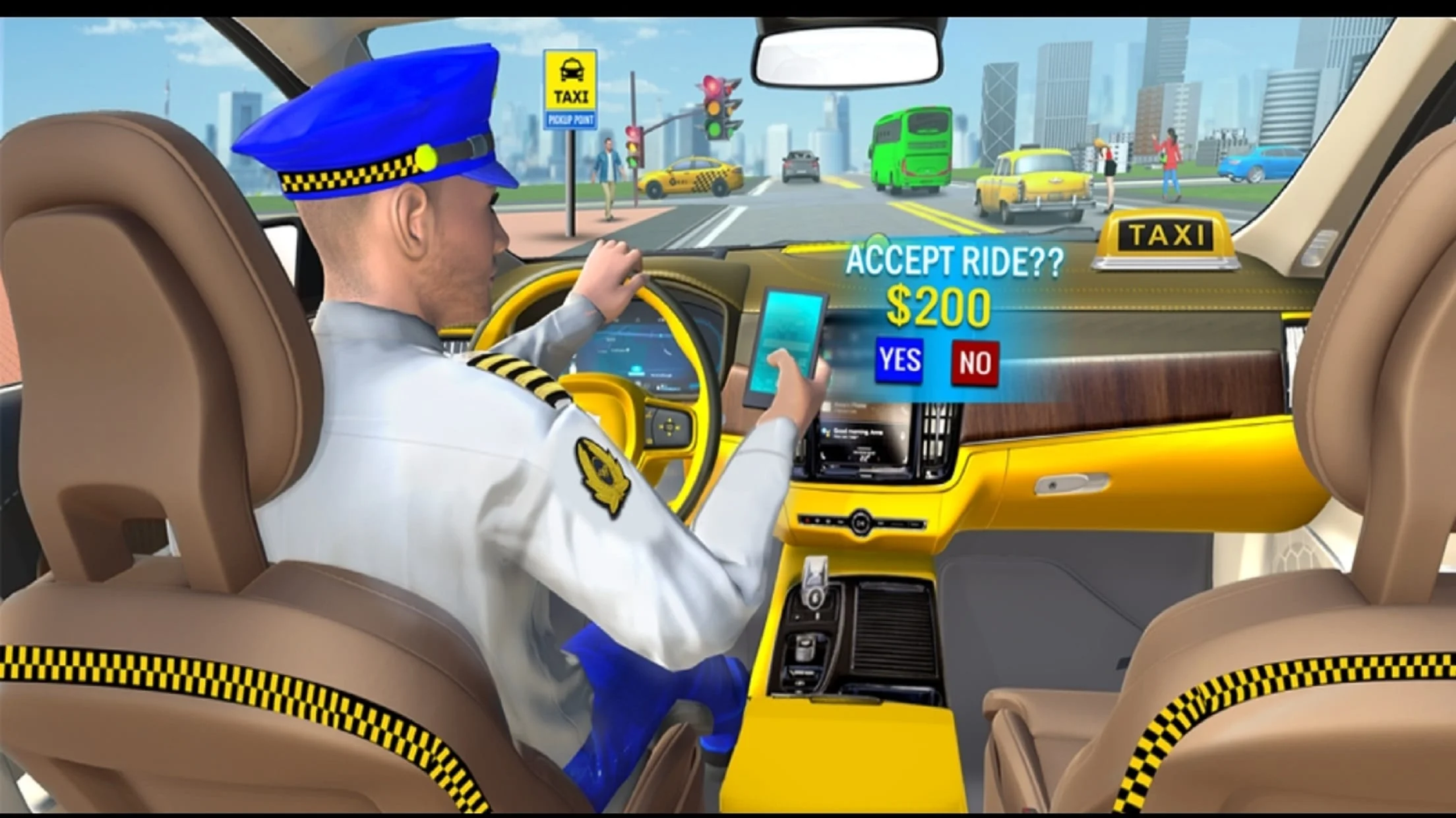 Cab Simulator Passenger Game Screenshot 4