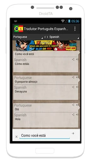 Tradutor Portugues Espanhol Screenshot 2