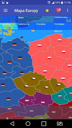 Europe map Screenshot 3