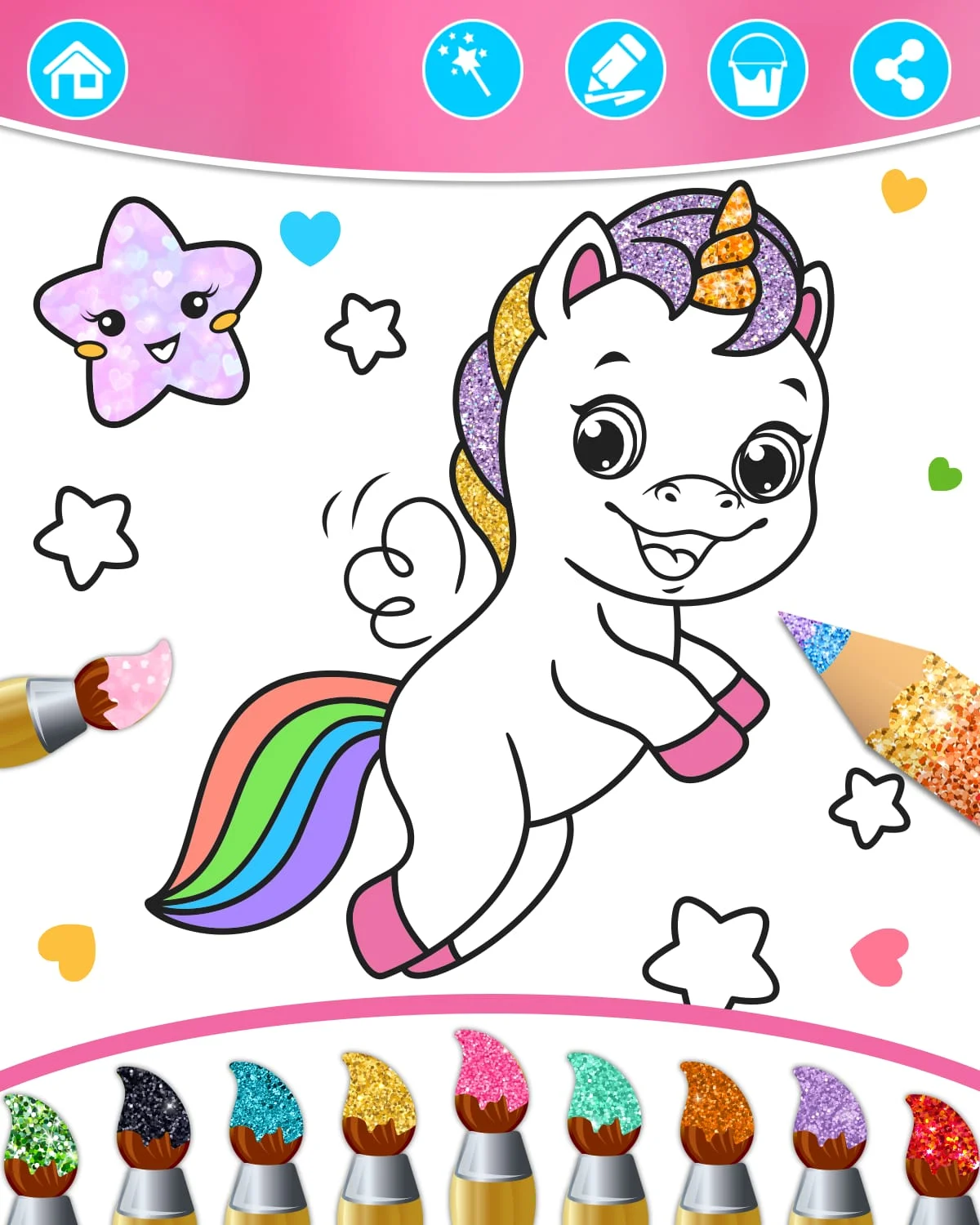 Princess Coloring Book & Games Screenshot 2