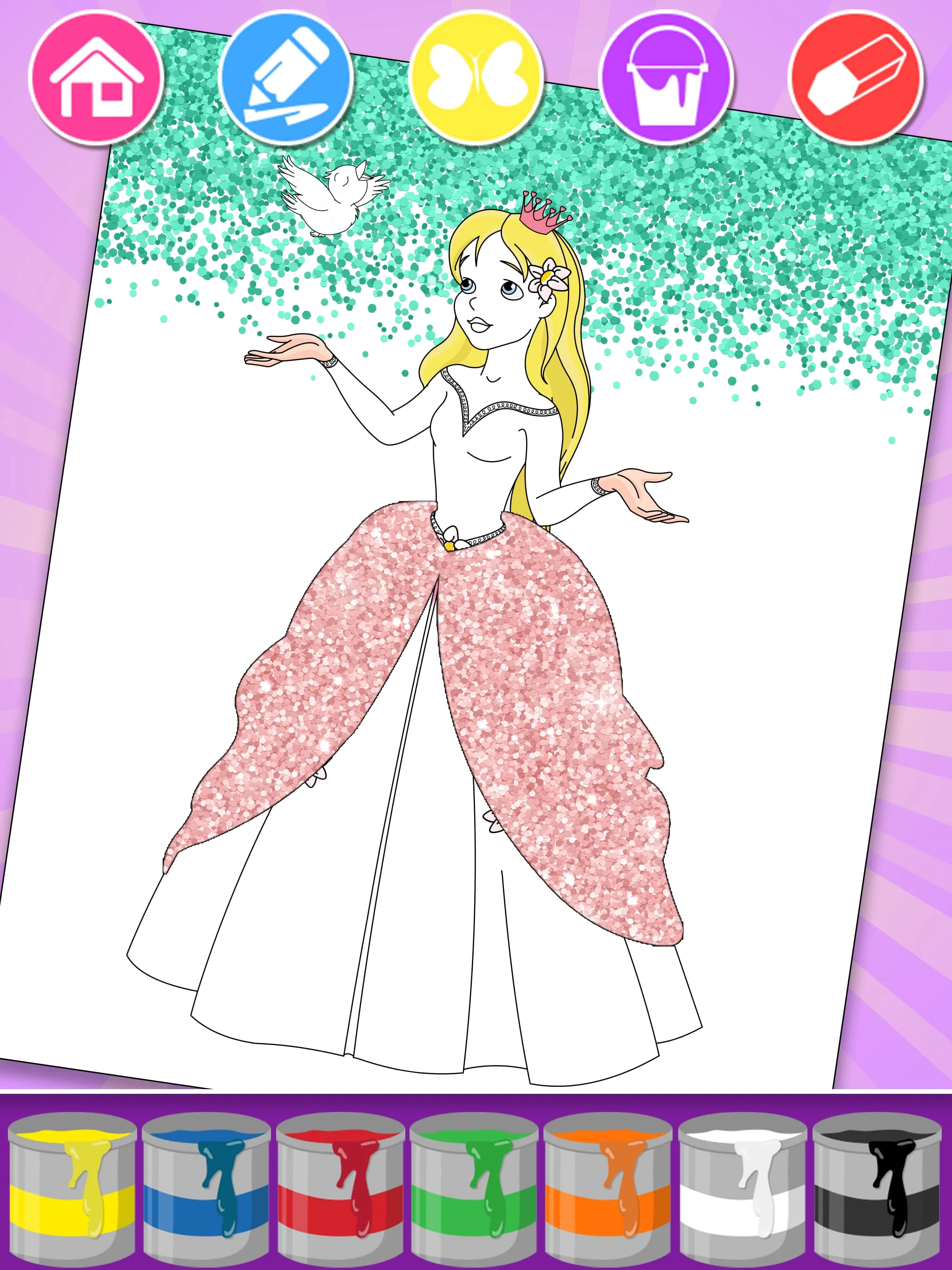 Princess Coloring Book & Games Screenshot 4