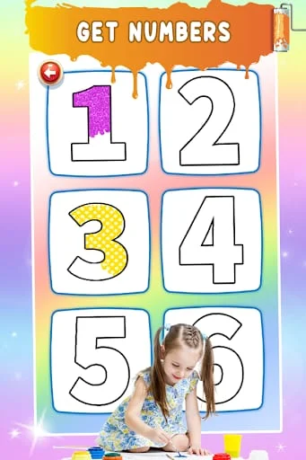 Glitter Number & ABC Coloring Screenshot 2
