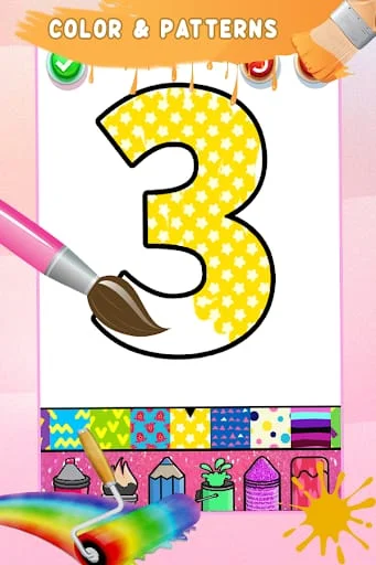 Glitter Number & ABC Coloring Screenshot 4
