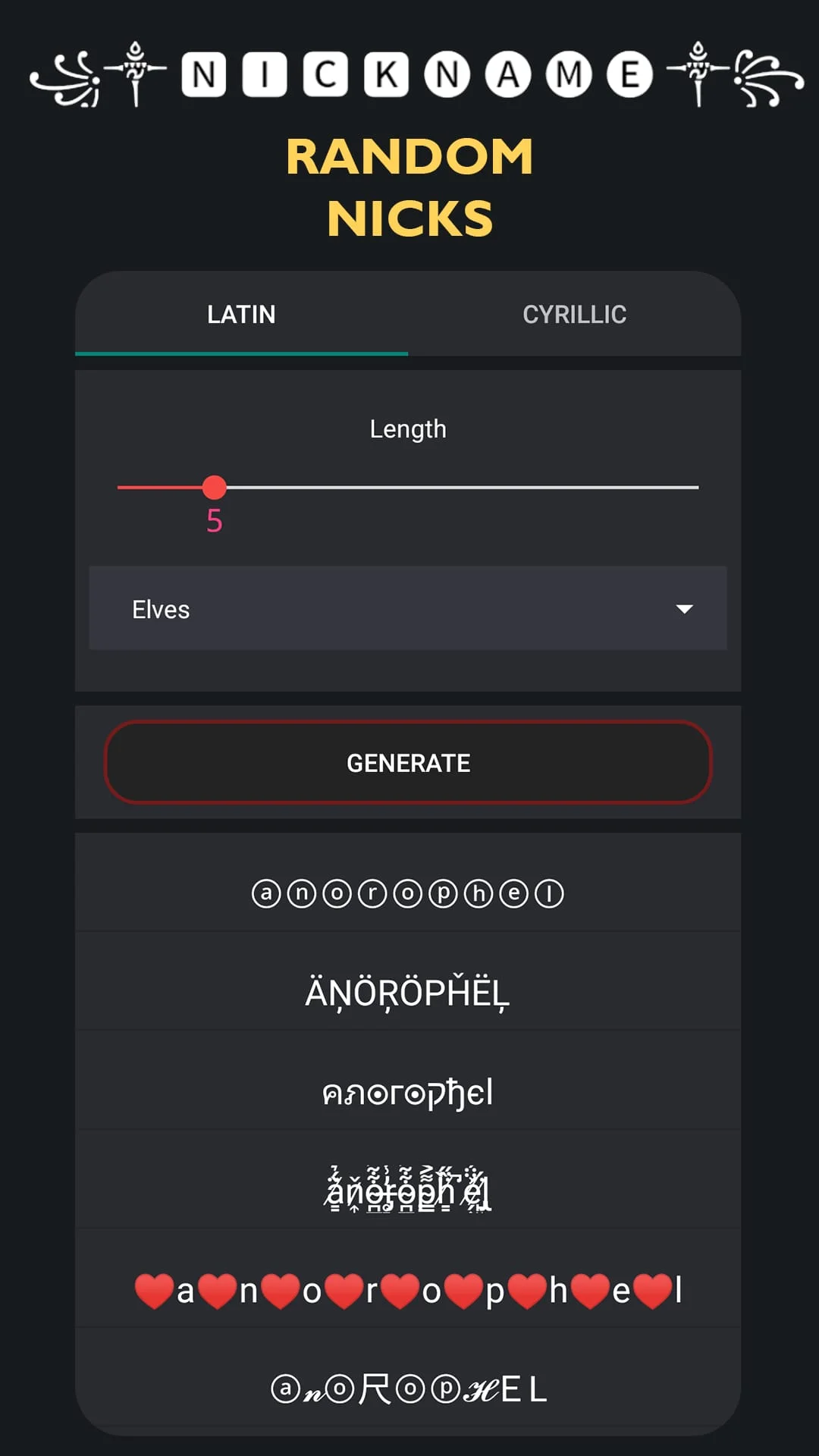 Crosshair & Nickname Generator Screenshot 2