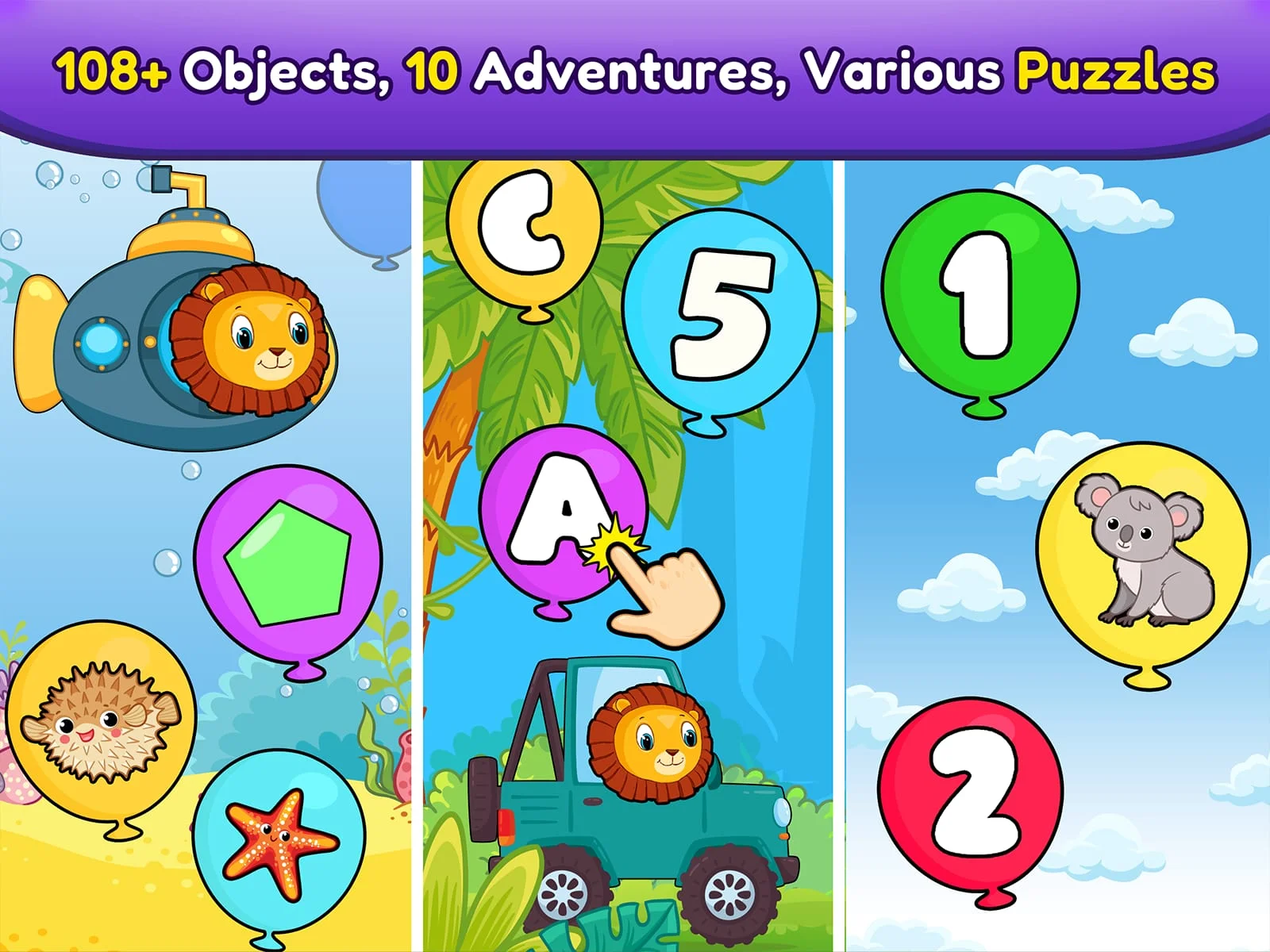 Balloon Pop Kids Learning Game Screenshot 1