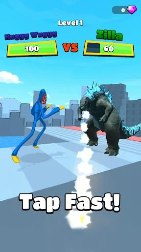 Kaiju Run - Dzilla Enemies Screenshot 1