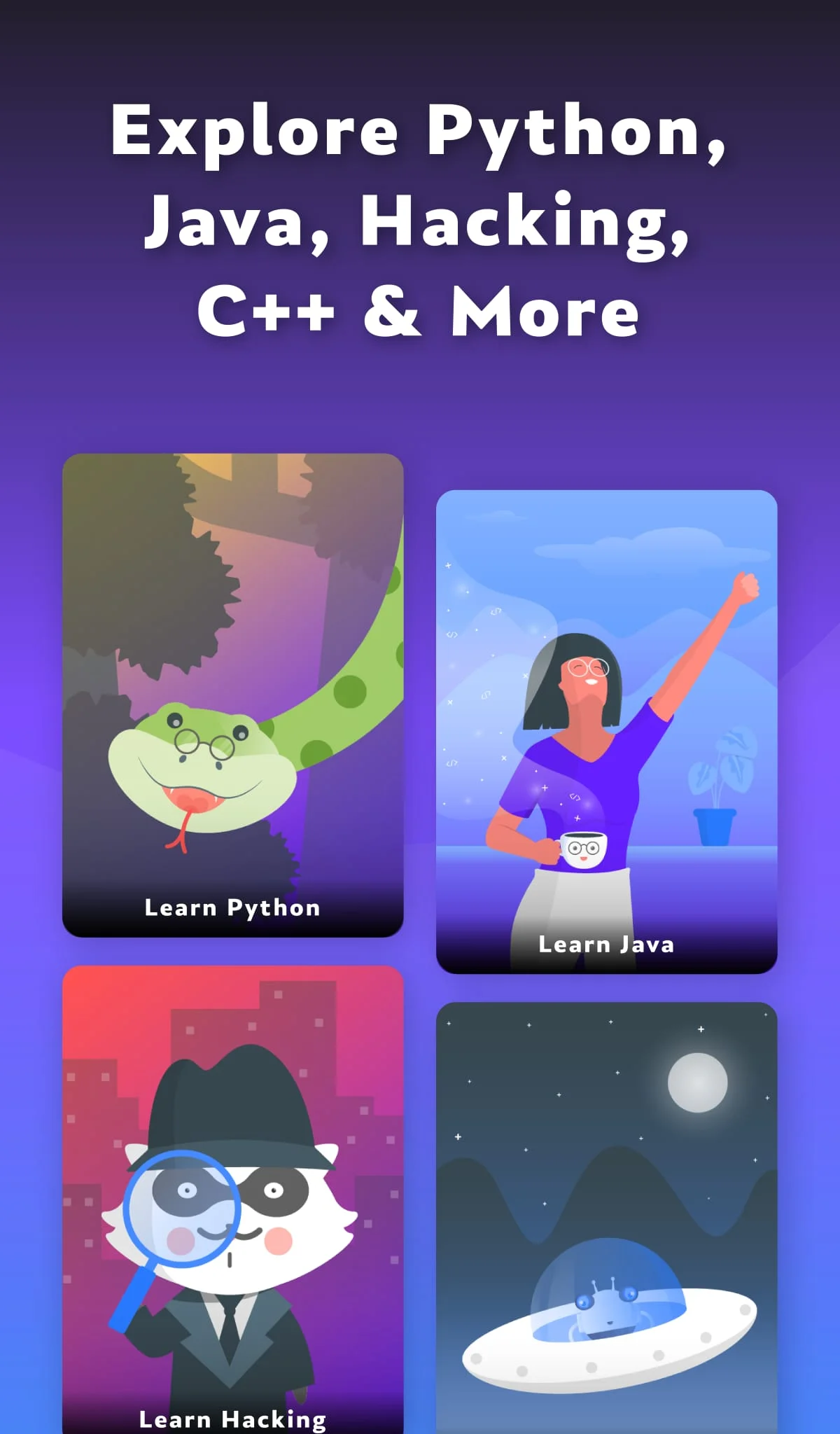 Learn Python, Java : Coding X Screenshot 2