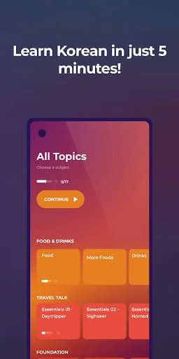 Learn Korean language & Hangul Screenshot 1