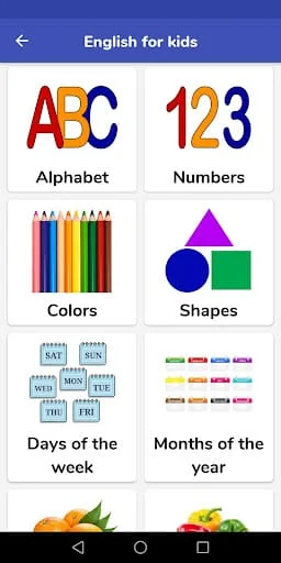 English For Kids Screenshot 1