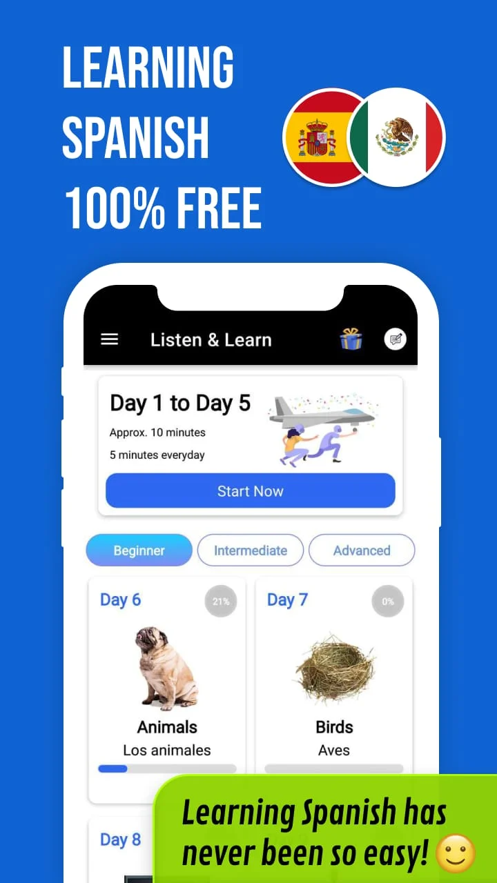 Learn Spanish Screenshot 1