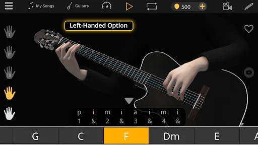 Basic Guitar Chords 3D Screenshot 3