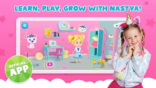 Learn Like Nastya: Kids Games Screenshot 1
