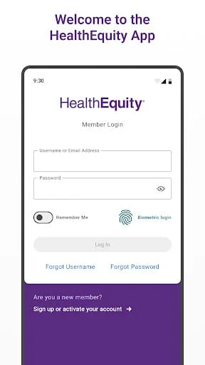 HealthEquity Mobile Screenshot 1