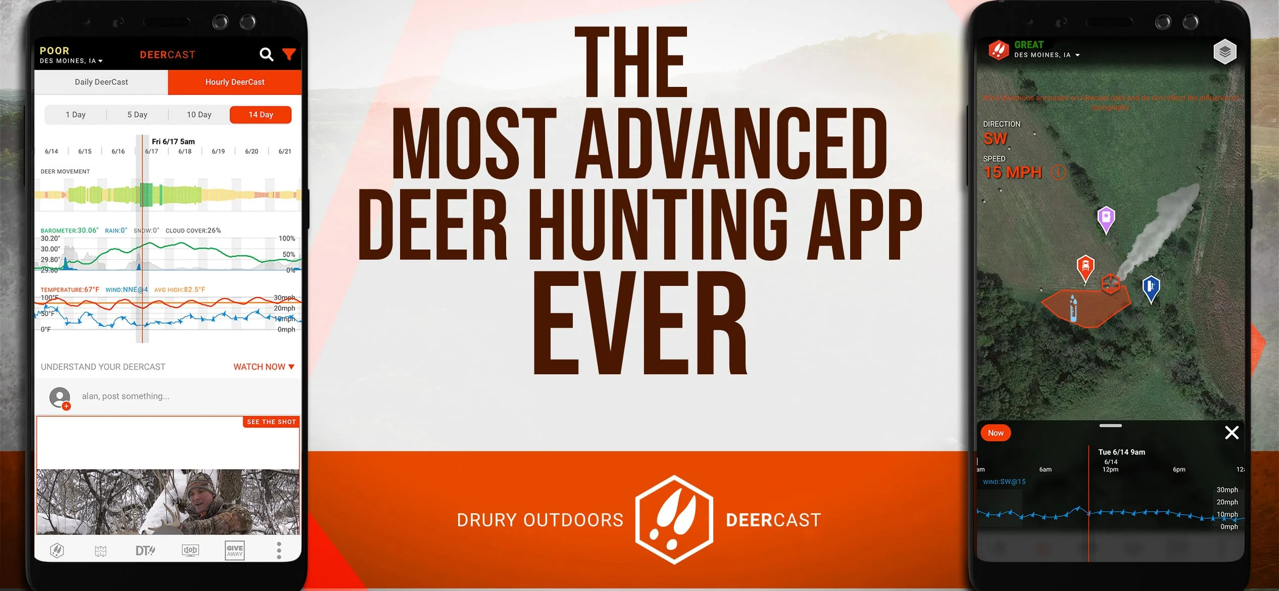 DeerCast: Weather, Maps, Track Screenshot 1