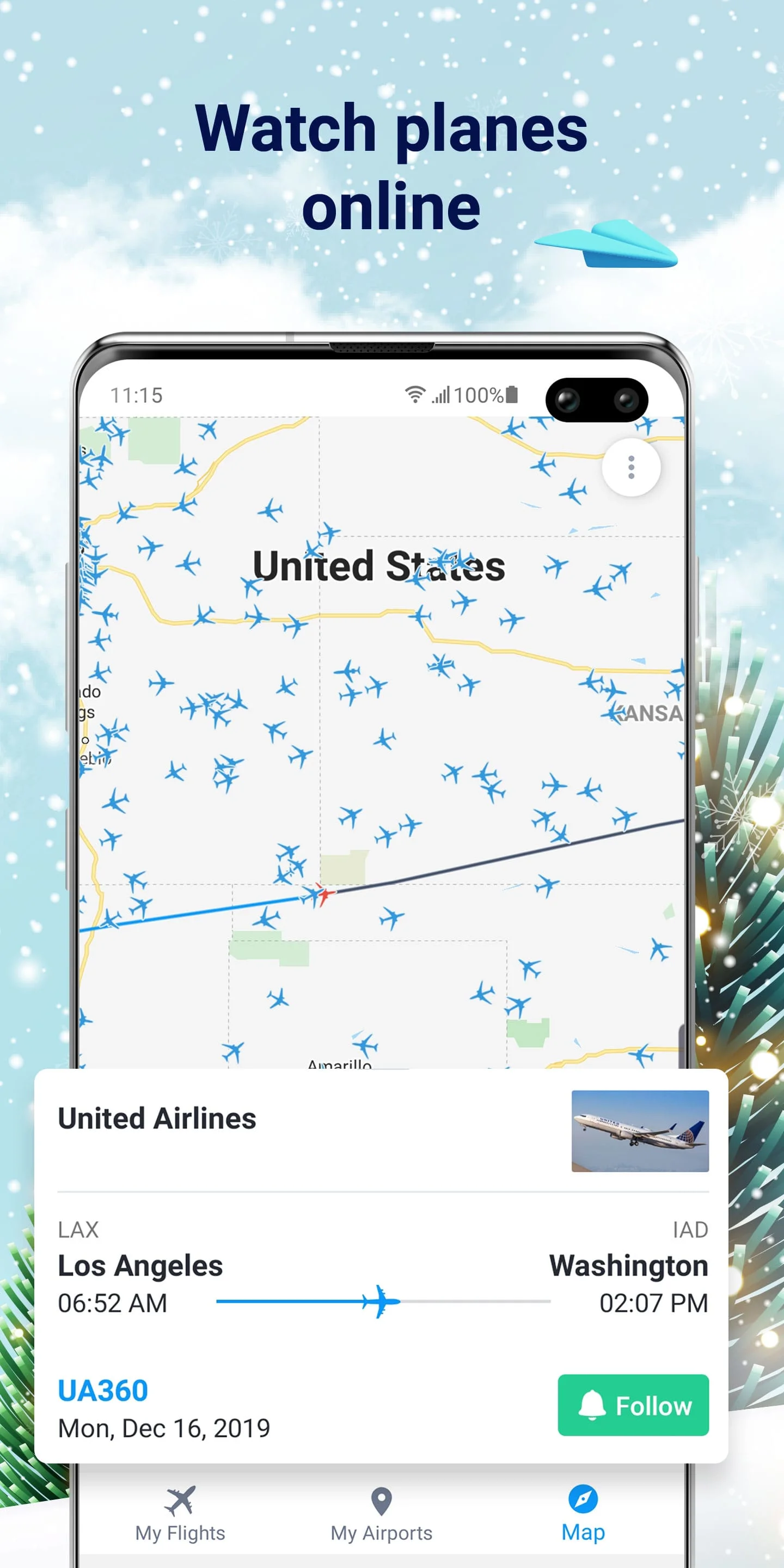 Planes Live - Flight Tracker Screenshot 1
