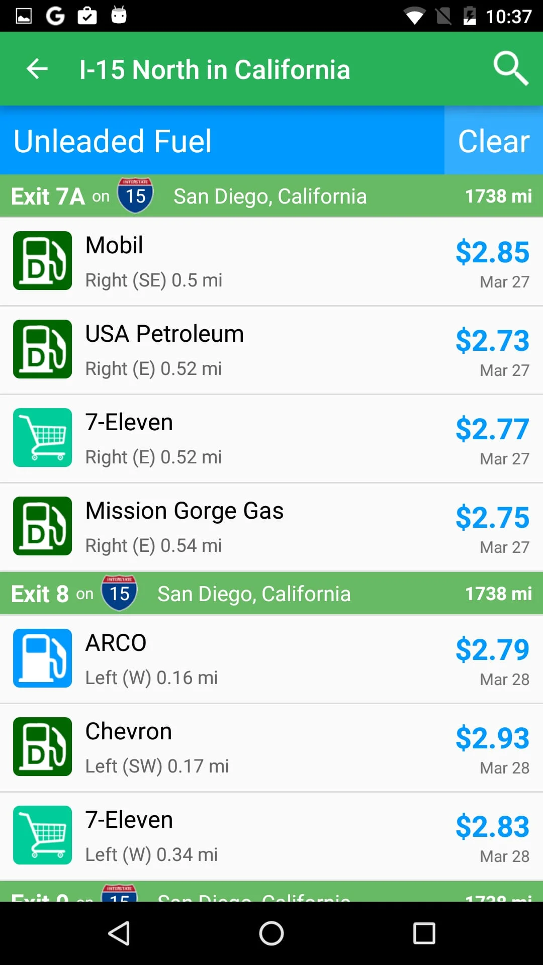 iExit Interstate Exit Guide Screenshot 3