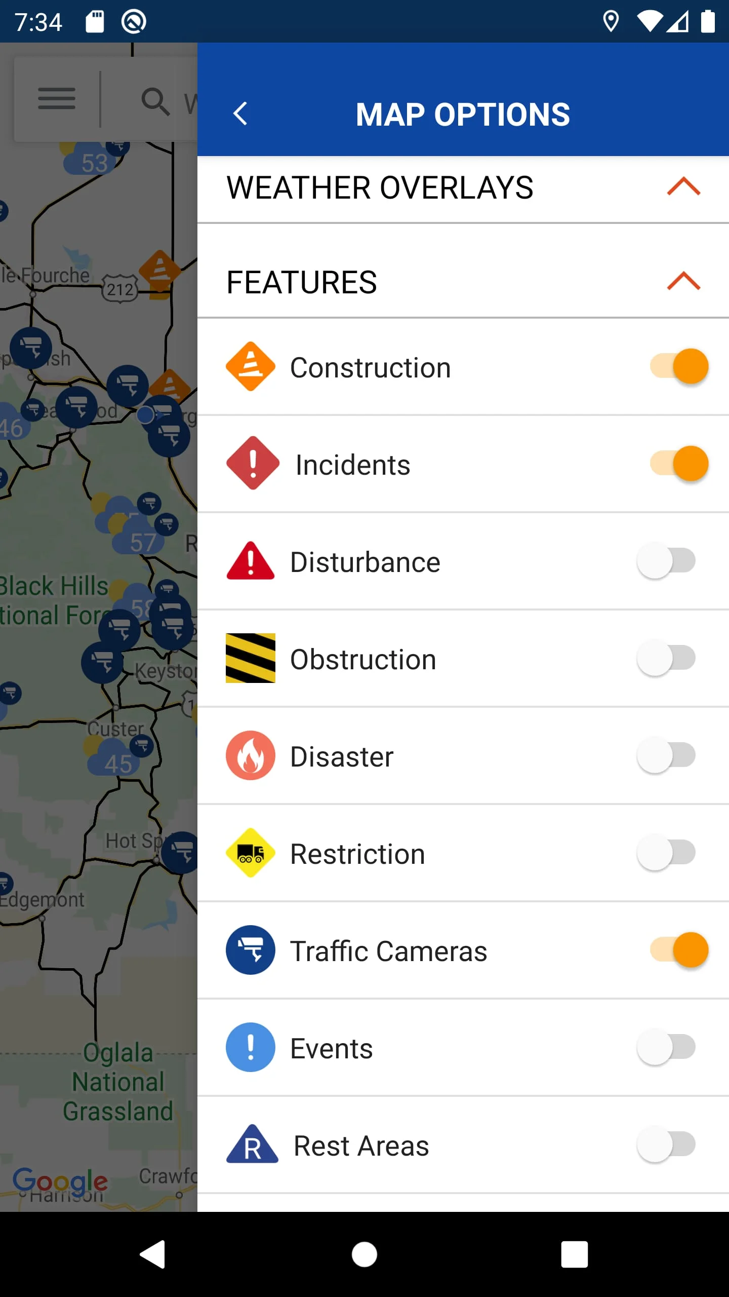 SDDOT 511 Screenshot 4