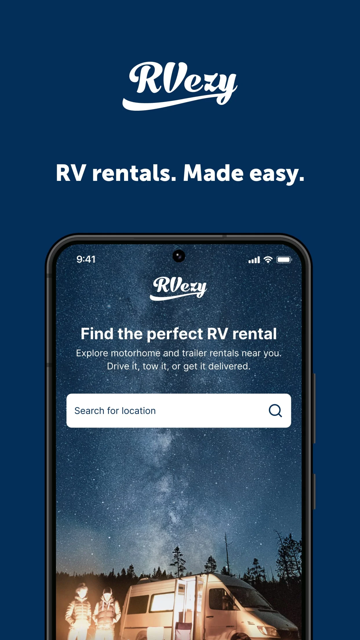 RVezy — RV Rentals. Made Easy Screenshot 1