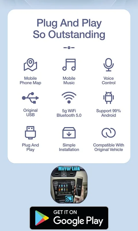 Mirror link car connector Screenshot 1