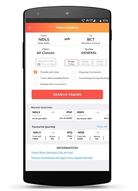 IRCTC Rail Connect Screenshot 3