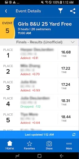 Meet Mobile: Swim Screenshot 4