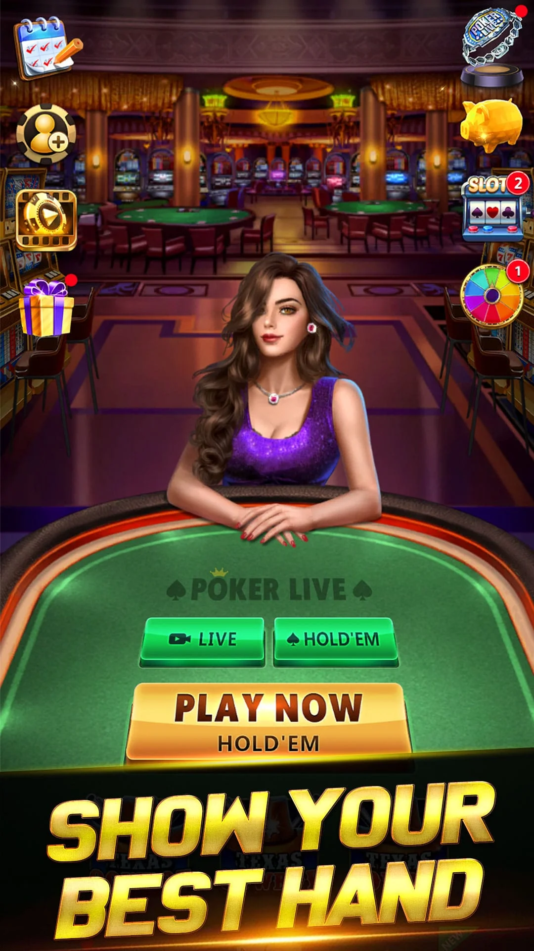 Poker Live: Texas Holdem Game Screenshot 1