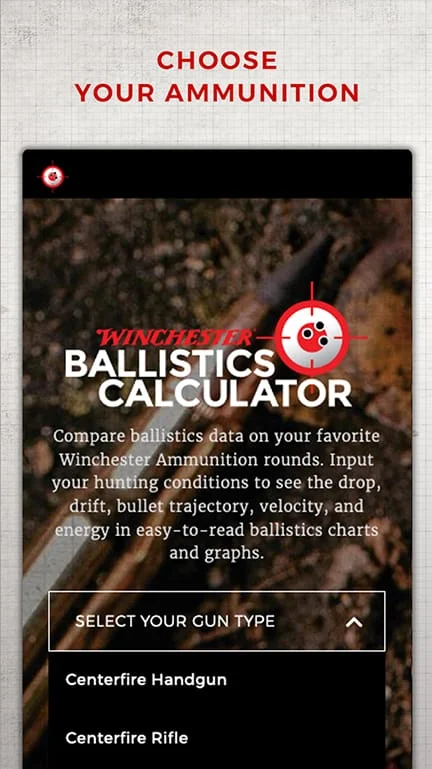 Winchester Ballistics App Screenshot 3