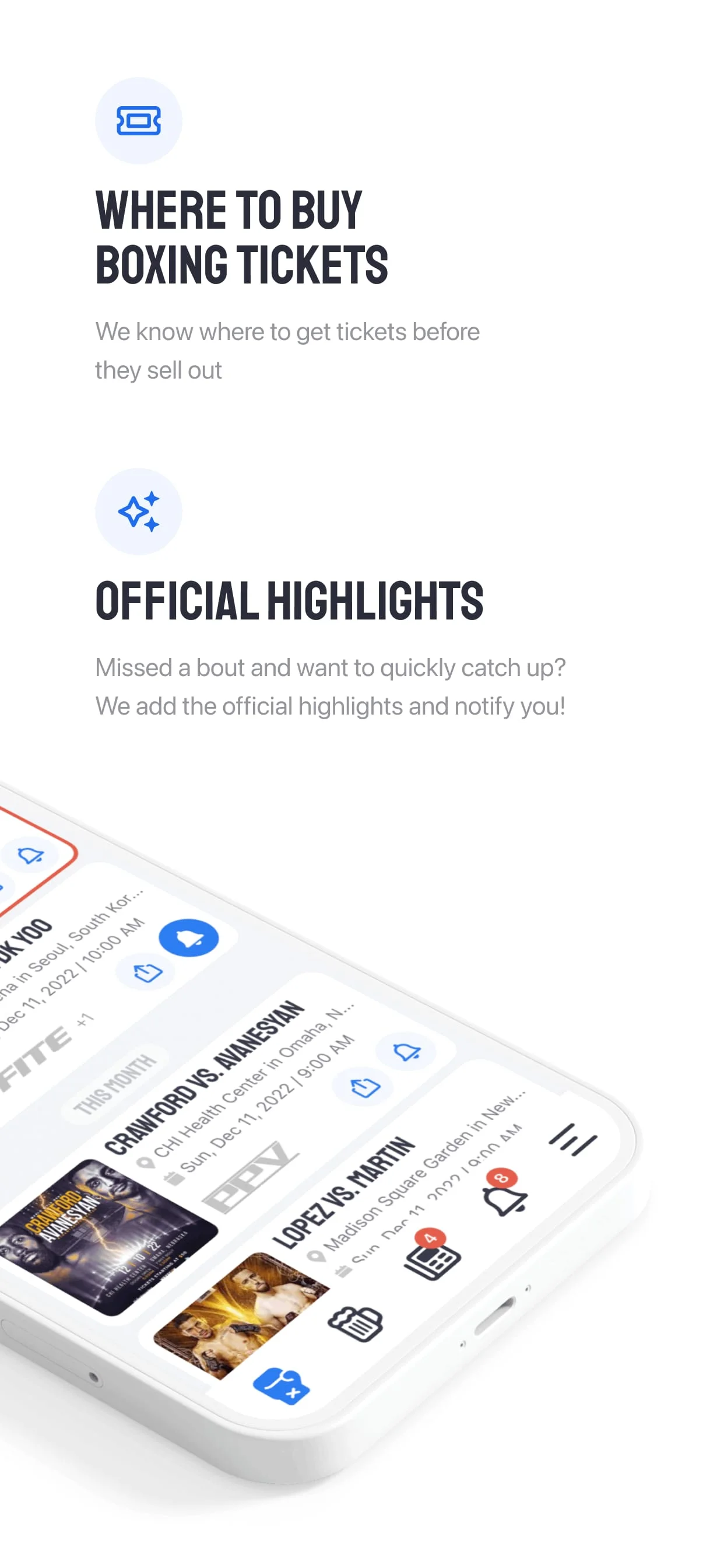 Boxing Showtimes Screenshot 2