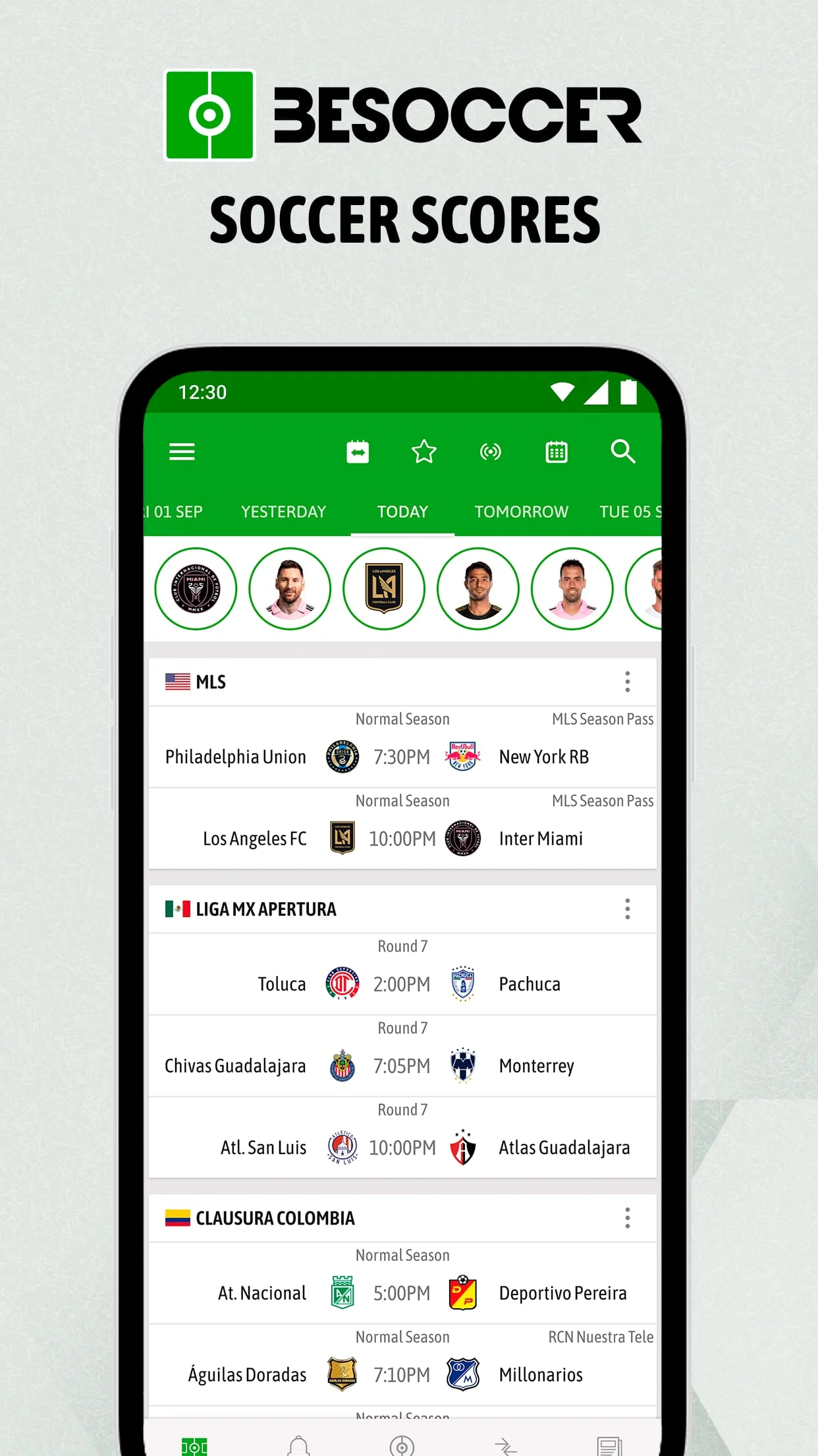 BeSoccer - Soccer Live Score Screenshot 1
