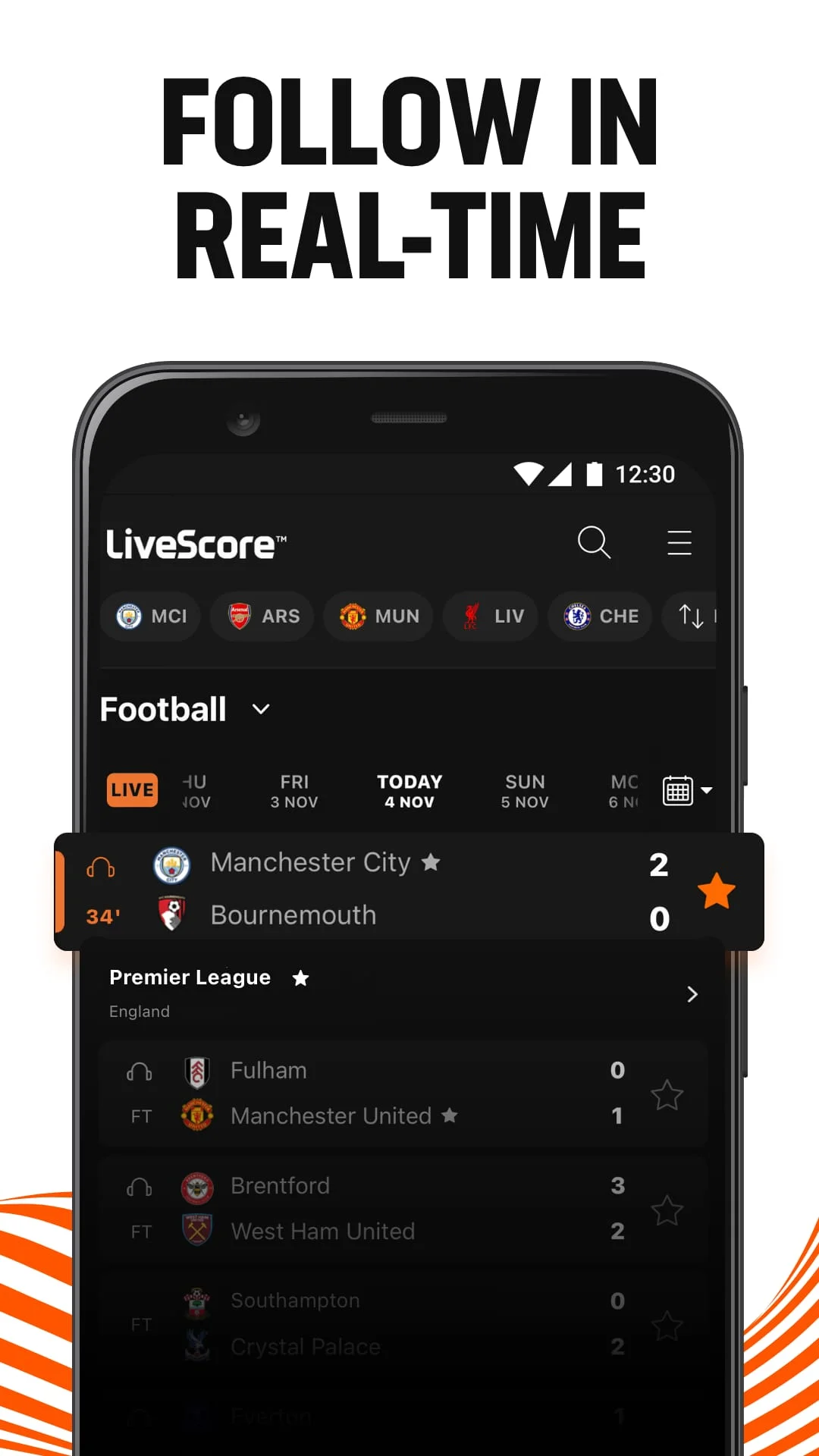 LiveScore: Live Sports Scores Screenshot 4