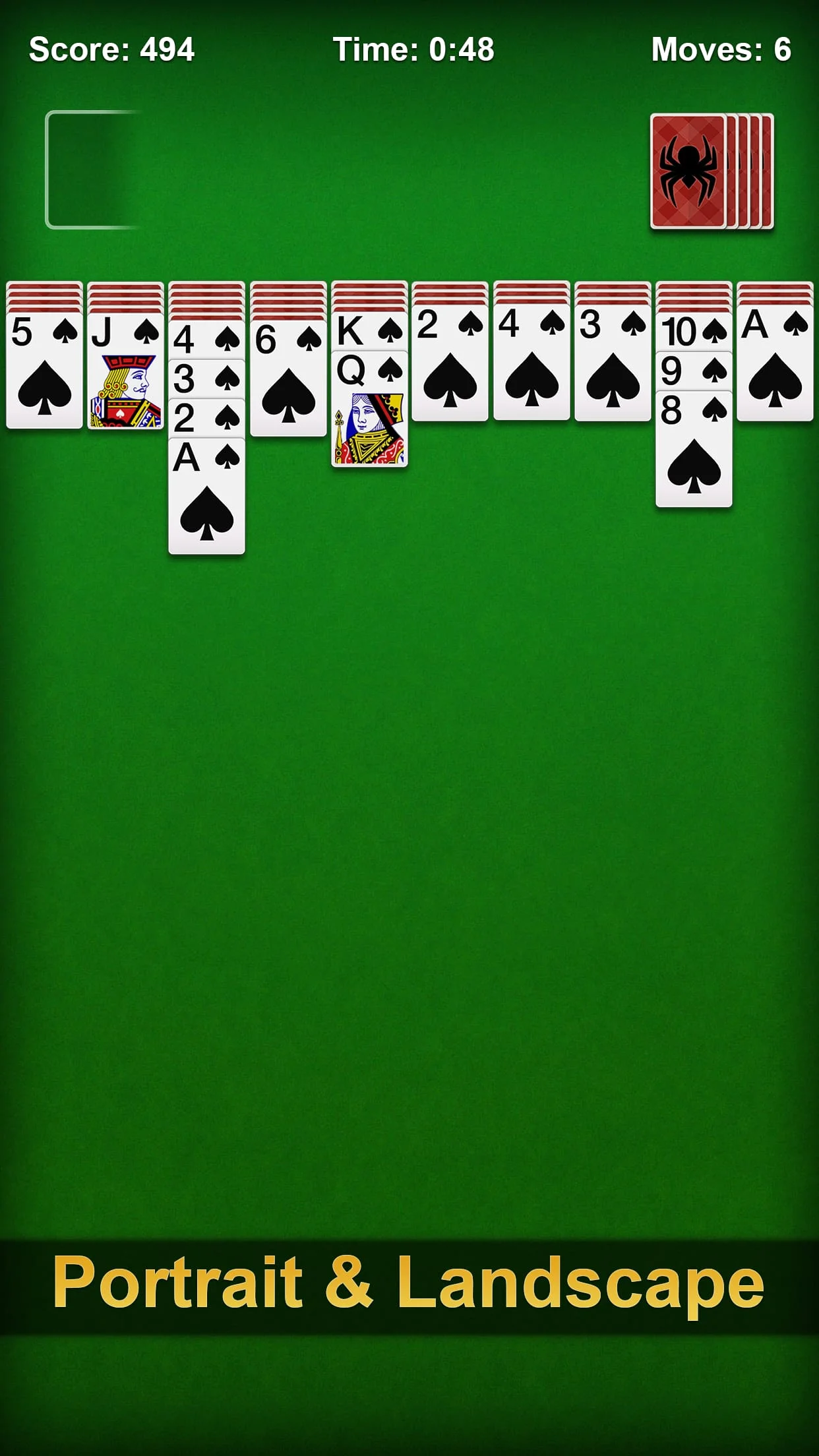 Spider Solitaire Screenshot 2