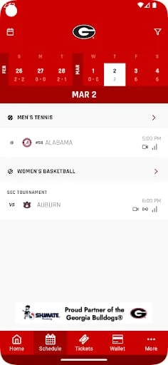 Georgia Bulldogs Gameday LIVE Screenshot 2