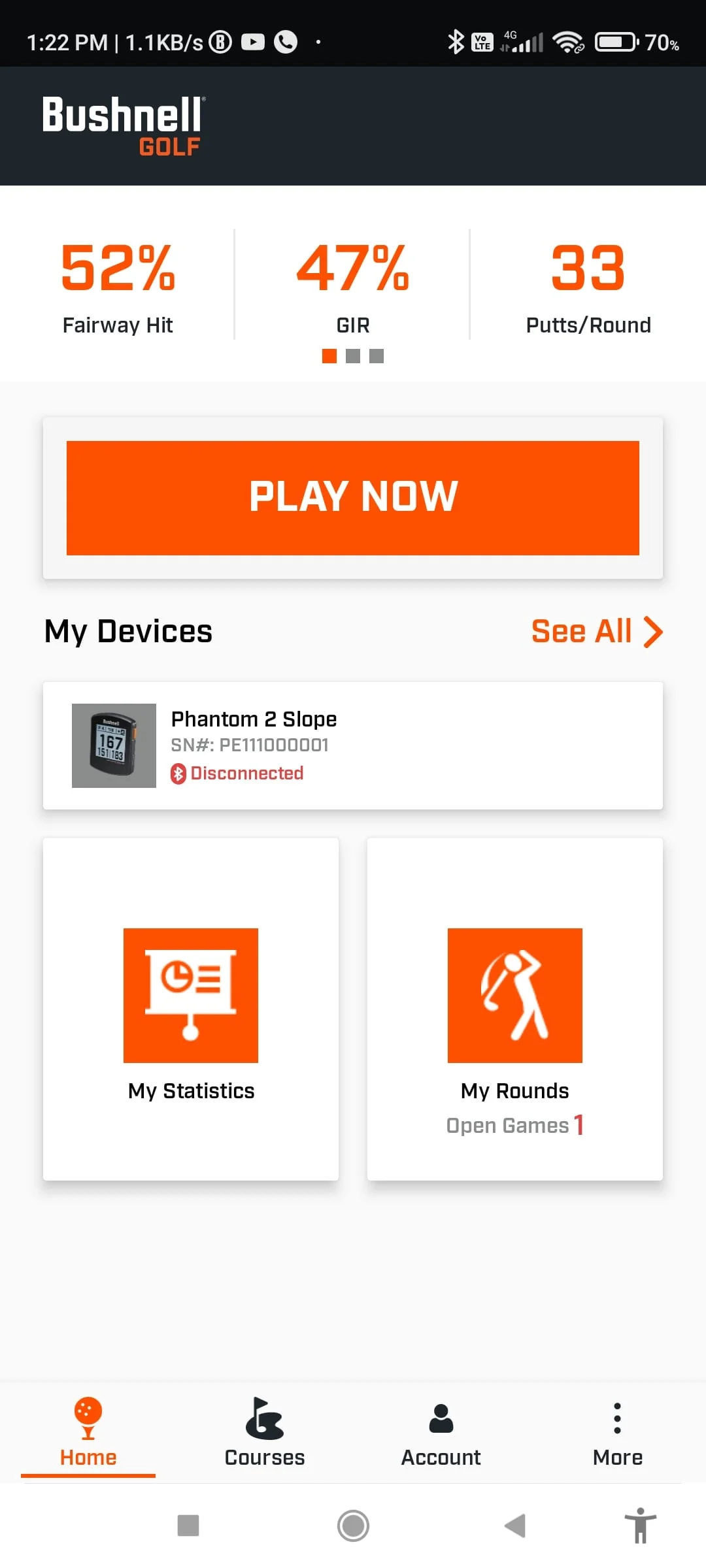 Bushnell Golf Mobile Screenshot 1