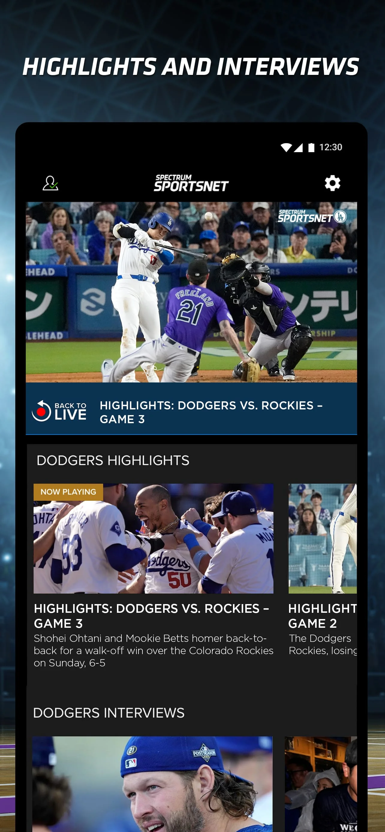 Spectrum SportsNet: Live Games Screenshot 4