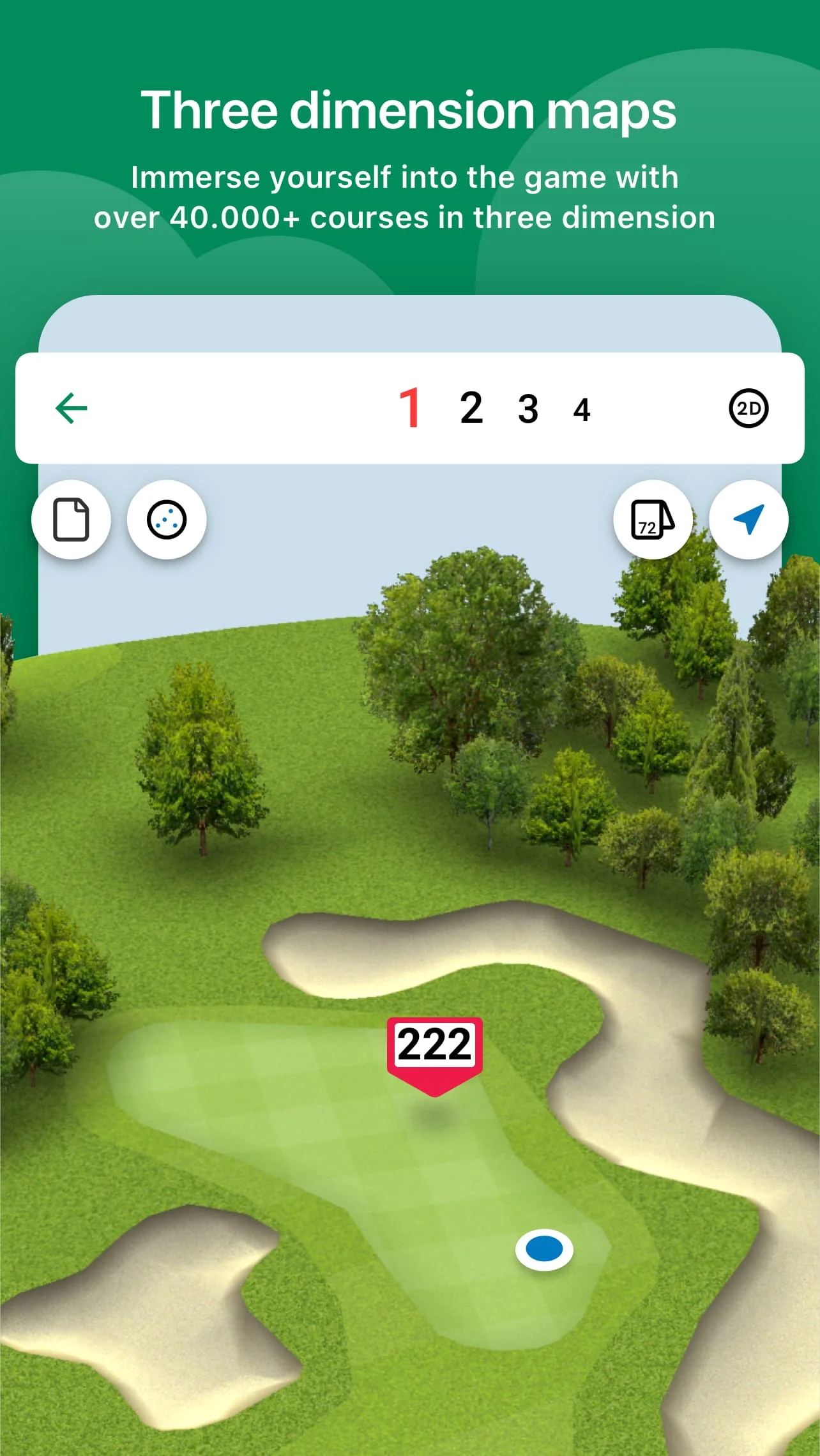 TAG Heuer Golf - GPS & 3D Maps Screenshot 1