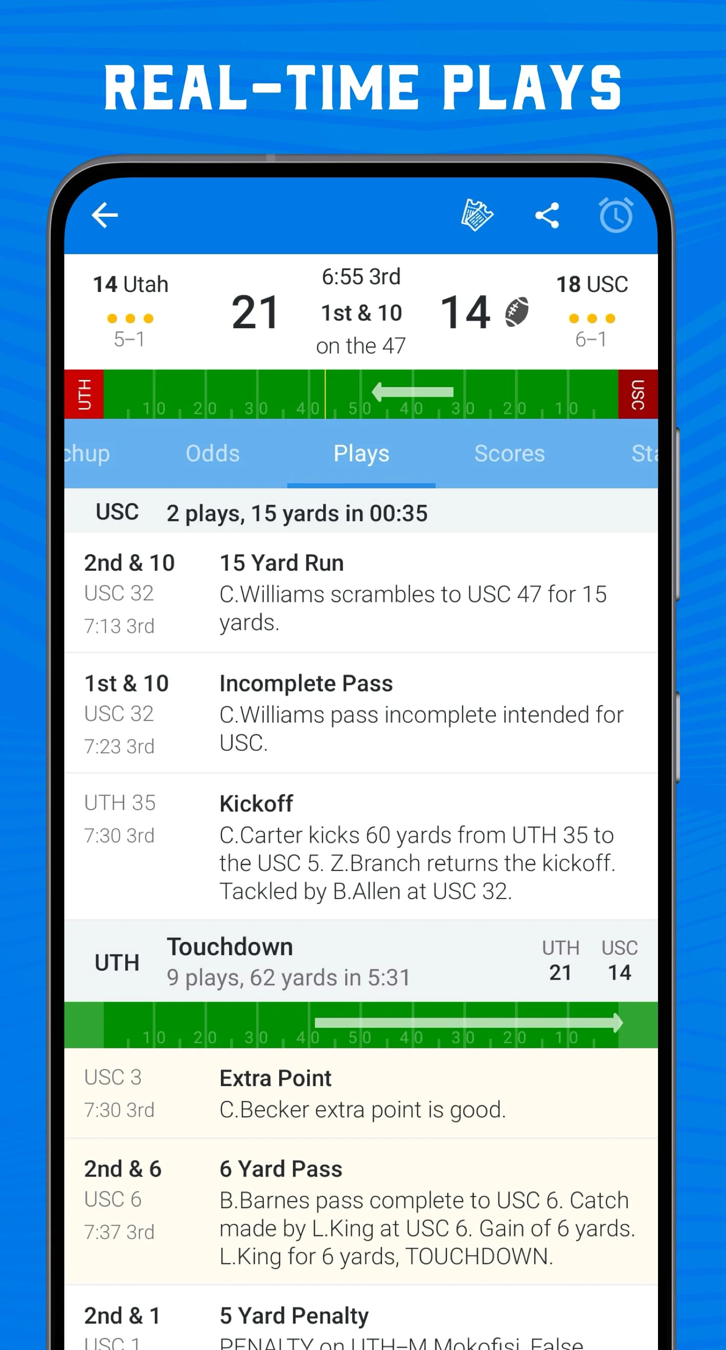 Scores App: College Football Screenshot 3