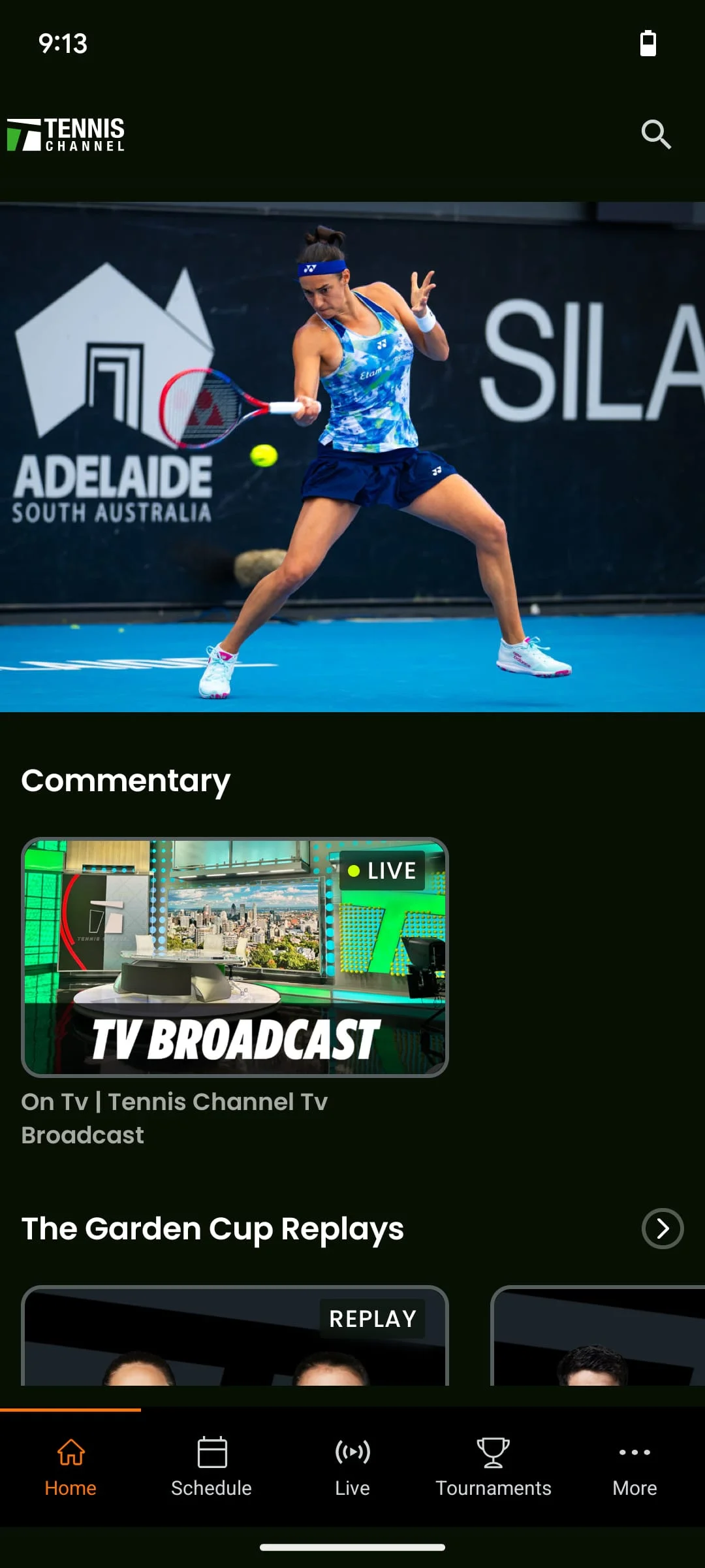 Tennis Channel Screenshot 1