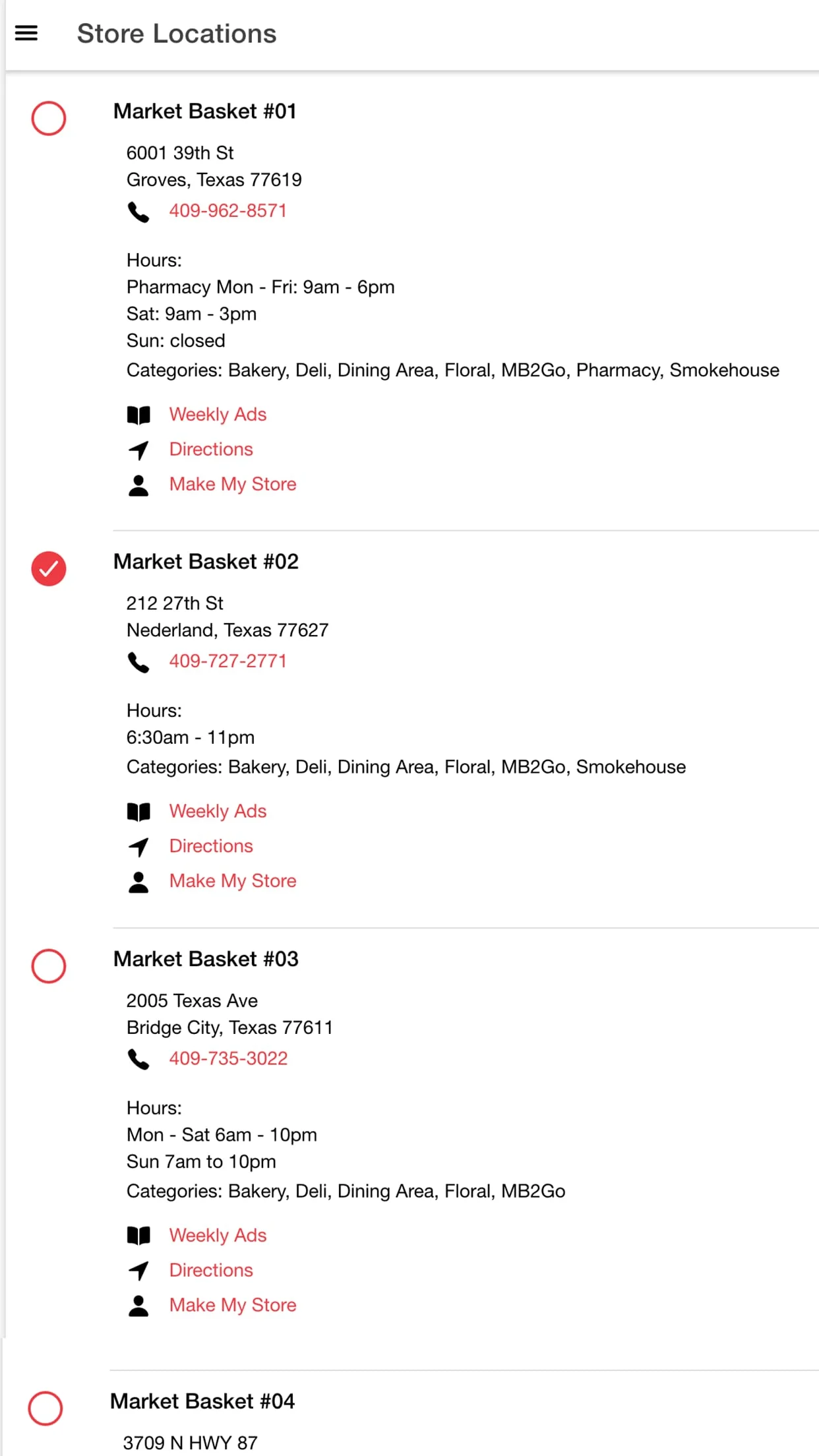 Market Basket TX-LA Screenshot 4