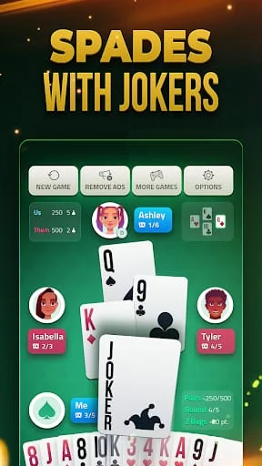 Spades Offline - Card Game Screenshot 4